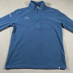 Stio Fleece Pullover Mens Large Blue 1/4 Zip Lightweight Fleece Stretch